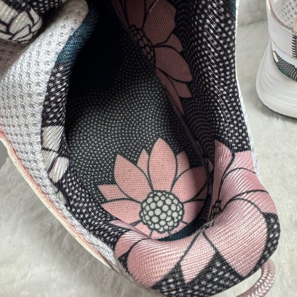 Under Armour Womens White & Pink Athletic Running Shoes Charged Breathe FN Print - Picture 8 of 8